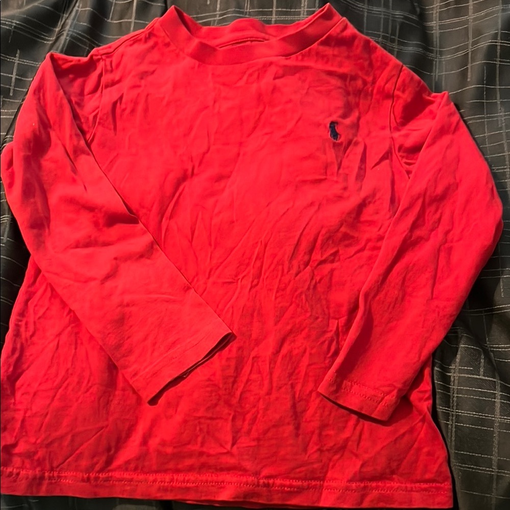 Polo by Ralph Lauren Red Long Sleeve Tee